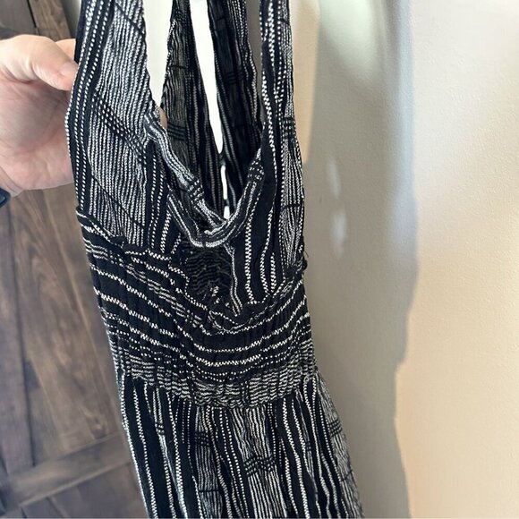 Ecote Plunging Striped Culotte Jumpsuit - Size: Medium - Picture 10 of 15